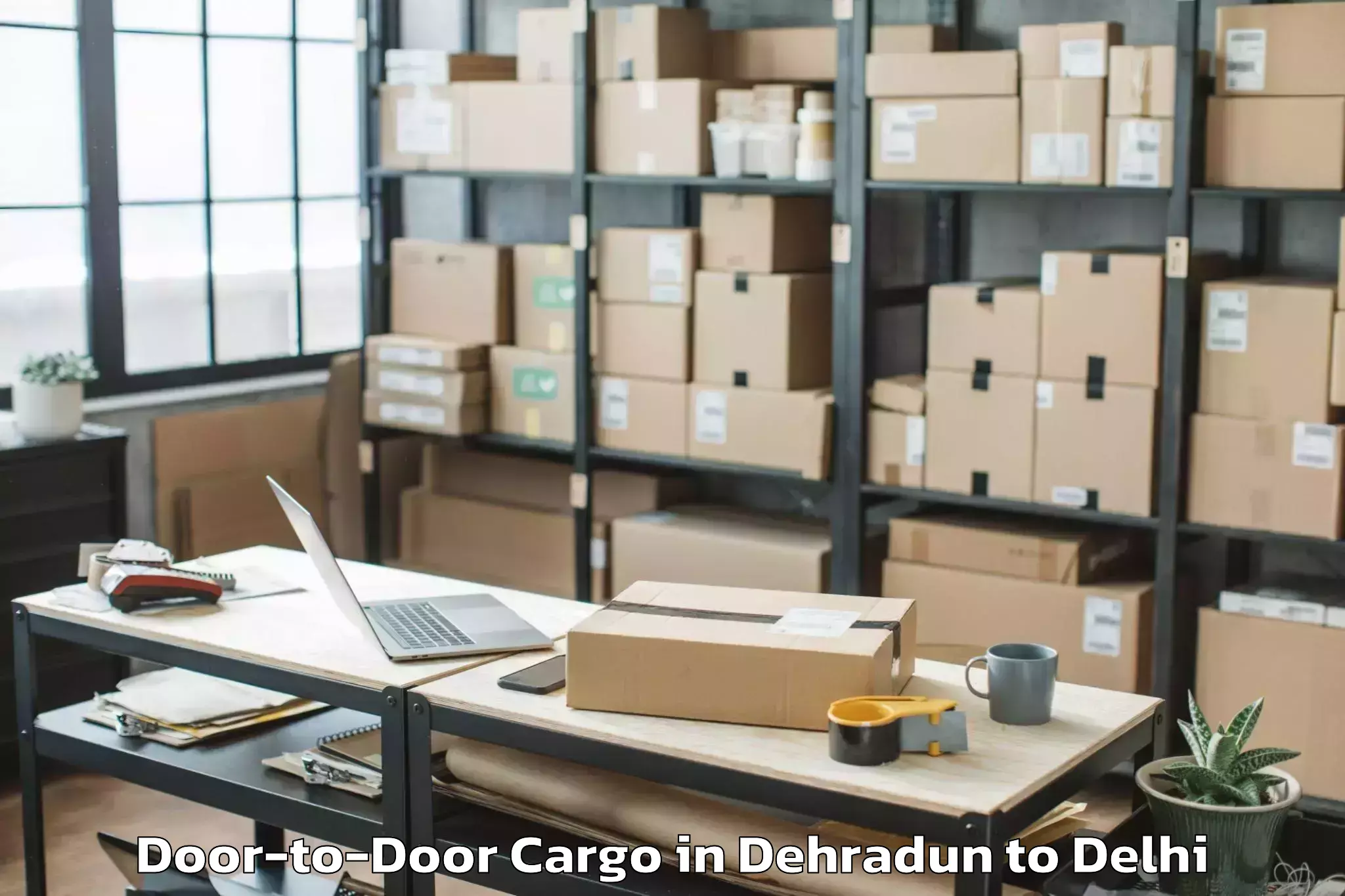 Easy Dehradun to Alipur Door To Door Cargo Booking